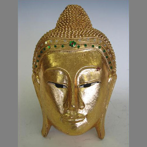 Buddha Maske, guld - UDSOLGT - klik og se flere detaljer på denne vare