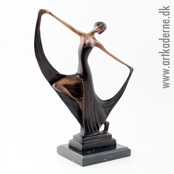 Dansende kvinde i bronze - klik og se flere detaljer på denne vare