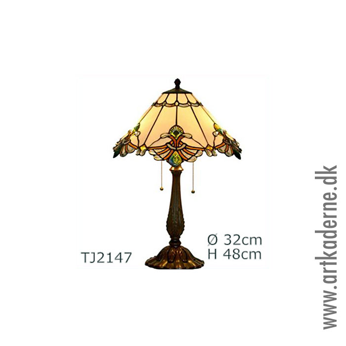 Tiffany Bordlampe TJ2147 - UDSOLGT - klik og se flere detaljer på denne vare